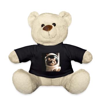 Katze im Weltraum - Teddy - Schwarz - Vorne