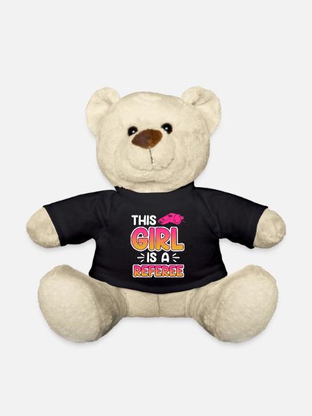 Damen Schiedsrichter Schiedsrichterin Schiri - Teddy - Schwarz