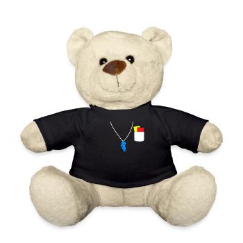 L’arbitre siffle un carton jaune carton rouge - Nounours - noir - Devant