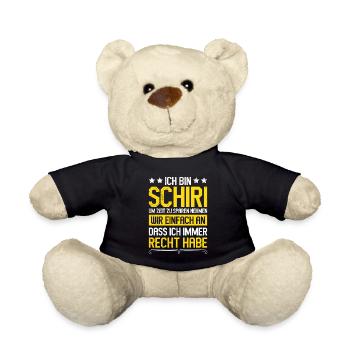Schiedsrichter hat immer Recht Schiri Spruch - Teddy - Schwarz - Vorne