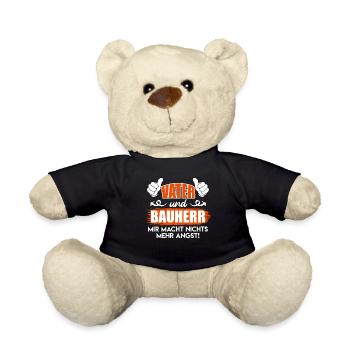 Vater und Bauherr Papa Eigenheim - Teddy - Schwarz - Vorne