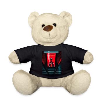 Futuristisches Cyborg in U-Bahn Station - Teddy - Schwarz - Vorne