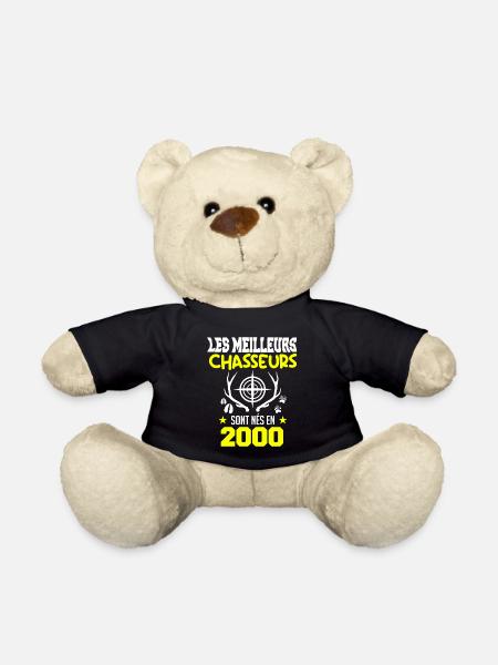 Anniversaire chasseur Née en 2000 - Nounours - noir