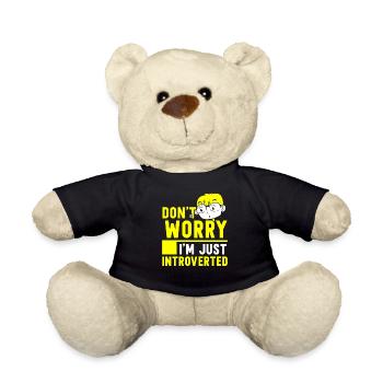 Keine Sorge Ich Bin Nur Introvertiert Schüchtern - Teddy - Schwarz - Vorne