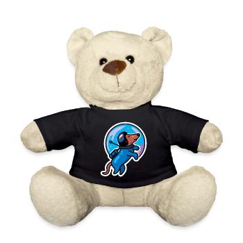 Dachshund Cosmonaut dog lover Teckel - Teddy Bear - black - Front