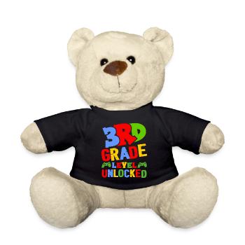 Zurück zur Schule Videospieler 3. Klasse - Teddy - Schwarz - Vorne