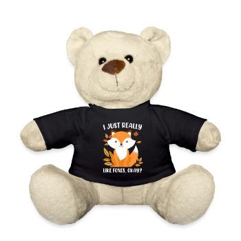 I really like foxes Fuchs Kinder - Teddy - Schwarz - Vorne