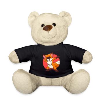 Dabbing Fuchs Kinder - Teddy - Schwarz - Vorne