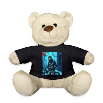 Cyber City SciFi abstrait - Nounours - noir - Devant
