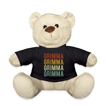 Grimma Stadt Retro Vintage - Teddy - Schwarz - Vorne