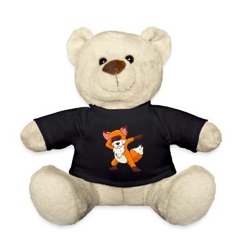 Dabbing Fuchs Kinder - Teddy - Schwarz - Vorne