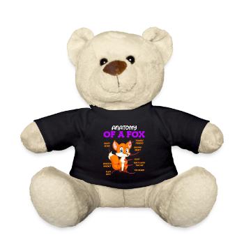 Anatomie eines Fuches Fuchs Kinder - Teddy - Schwarz - Vorne