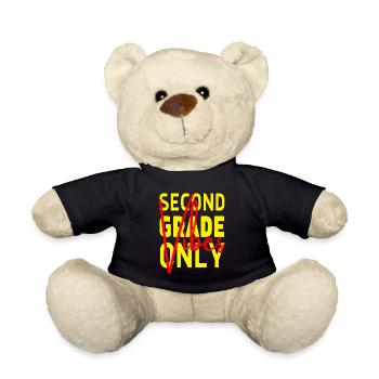 Back To School Second Grade Vibes Retro Teacher - Teddy Bear - black - Front
