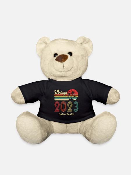 Vintage 2023 Vintage Anniversaire Idée Cadeau 2023 - Nounours - noir