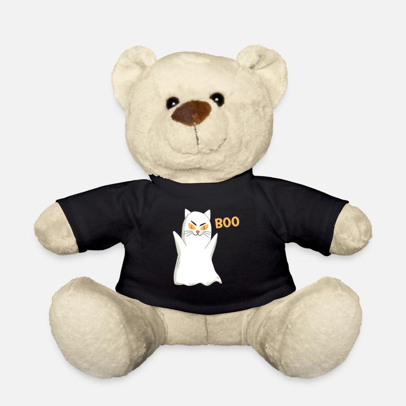 BOO Katze Halloween Gespenst - Teddy - Schwarz