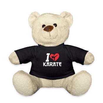J’adore les arts martiaux de combat de karaté arts martiaux - Nounours - noir - Devant