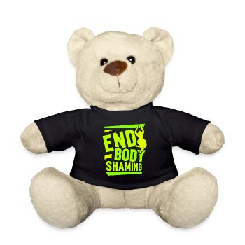 End Body Shaming Stop Annoying Body shaming - Teddy Bear - black - Front