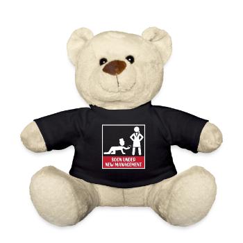 Husband Groom Bachelor Party - Teddy Bear - black - Front