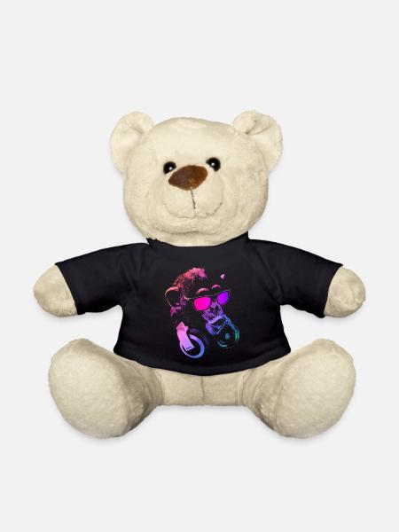 Affen DJ Pink - Teddy - Schwarz