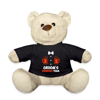 Jungesellenabschied Männer Team Bräutigam Hochzeit - Teddy - Schwarz - Vorne