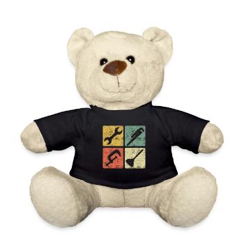 Spengler Plumber Plant Mechanic Vintage - Teddy Bear - black - Front