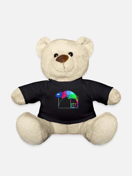 Fibonacci Day Golden Ratio Math Chameleon - Teddy Bear - black