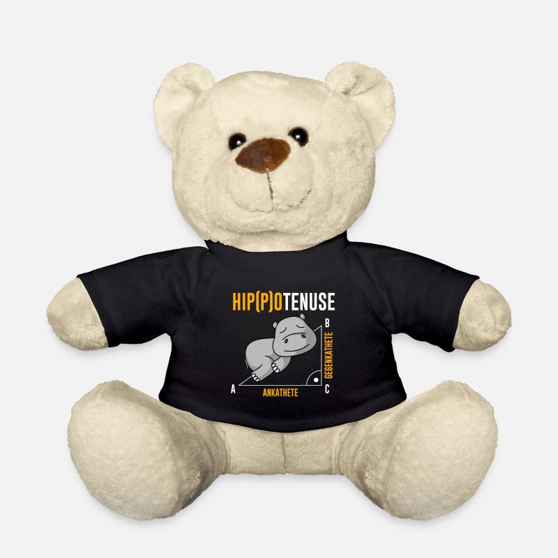 Nieldpferd Hippo Hippotenuse Algebra Mathelehrer - Teddy - Schwarz