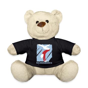 Gymnastics. Gymnast. Gym. Gift idea - Teddy Bear - black - Front