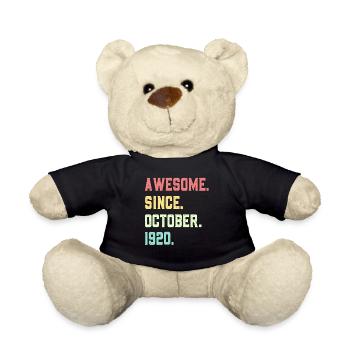 Awesome Since October 1920 - Teddy Bear - black - Front