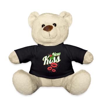Now Kiss Mistletoe For A Merry Christmas - Teddy - Schwarz - Vorne