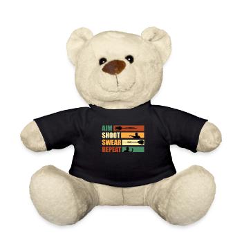 Darts Aim Shoot Swear Repeat Dart Zubehör Darts - Teddy - Schwarz - Vorne