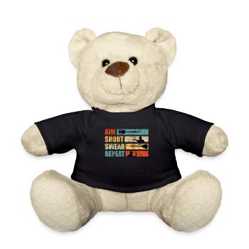 Darts Aim Shoot Swear Repeat Dart Zubehör Darts - Teddy - Schwarz - Vorne