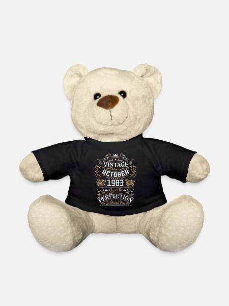 Vintage Octobre 1983 / Rétro Cadeau D'anniversaire - Nounours - noir