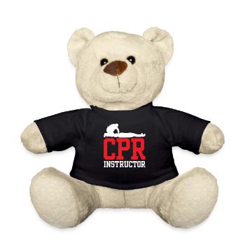 First Aid Course Leader Teacher Immediate Measures - Teddy Bear - black - Front