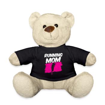 Running Mother Runner Jogging Running Mom - Teddy Bear - black - Front