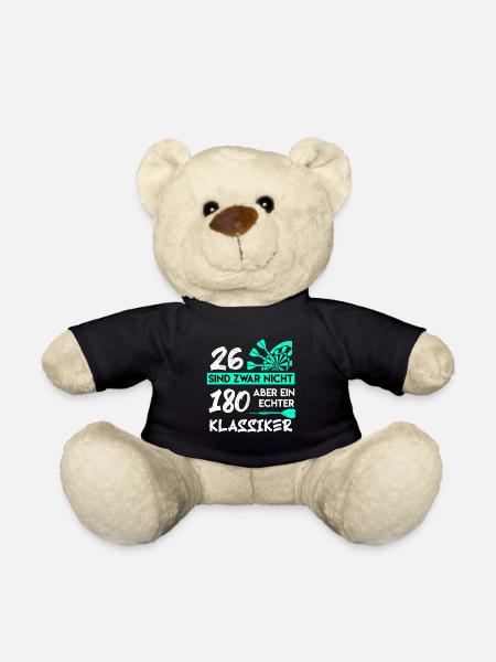 180 in Darts 26 Dartscheibe 180 Punkte Dart - Teddy - Schwarz