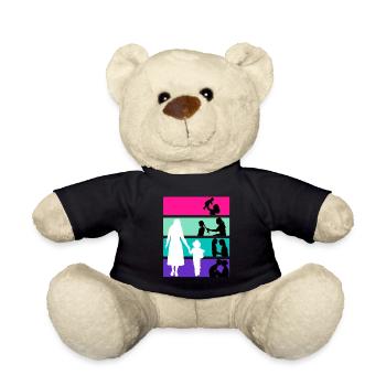 Mother a Lifetime Family Children Grow Mom - Teddy Bear - black - Front