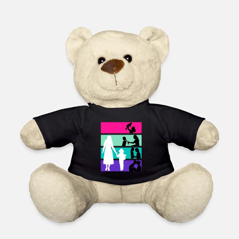 Mutter ein Leben lang Familie Kinder wachsen Mama - Teddy - Schwarz