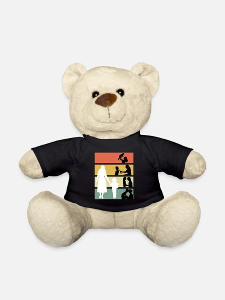 Mutter ein Leben lang Familie Kinder wachsen Mama - Teddy - Schwarz