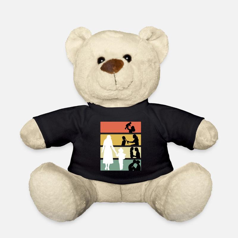 Mutter ein Leben lang Familie Kinder wachsen Mama - Teddy - Schwarz