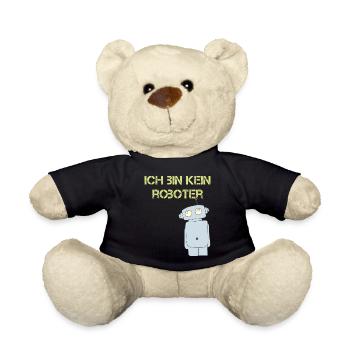 ich bin kein roboter - Teddy - Schwarz - Vorne
