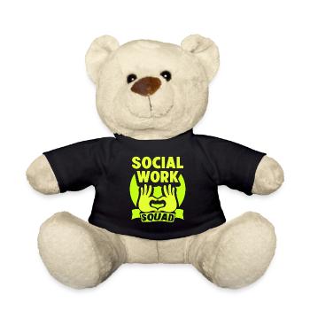 Équipe Travail social Travailleurs sociaux Travail social - Nounours - noir - Devant