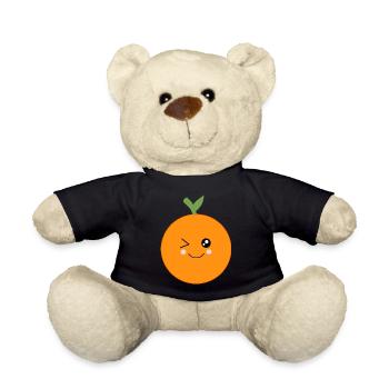 Orangen Frucht Früchte Kostüm Fasching Karneval - Teddy - Schwarz - Vorne