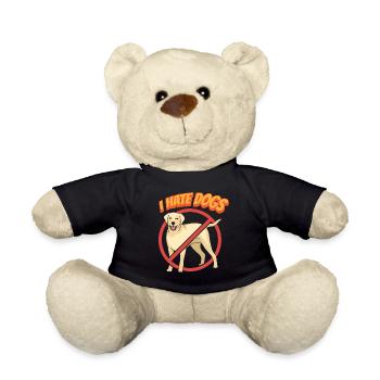 I hate dogs cat pet lover cats - Teddy Bear - black - Front
