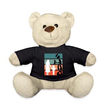 Mère pour la vie Famille Les enfants grandissent maman - Nounours - noir - Devant