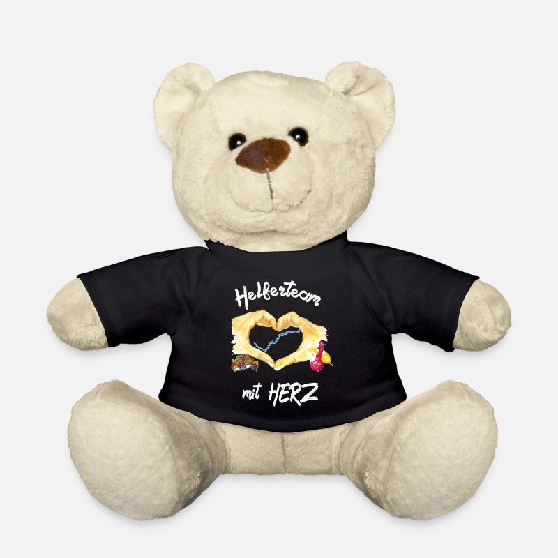 Helferteam mit Herz weiß - Teddy - Schwarz