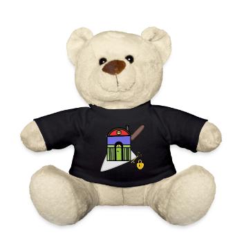 Maurerkelle Handwerker Haus Hütte Bauherr bauen - Teddy - Schwarz - Vorne