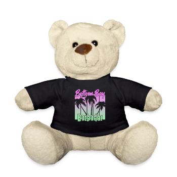 Vintage Bottom Bay Barbados Sunset - Teddy Bear - black - Front