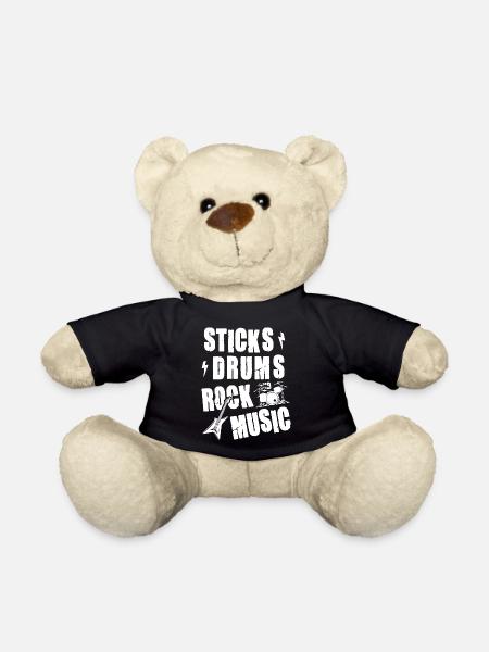 Sticks Drums Rock and Musics - Teddy Bear - black