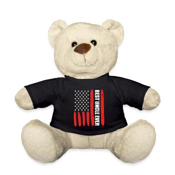 USA Uncle Best Uncle - Teddy Bear - black - Front